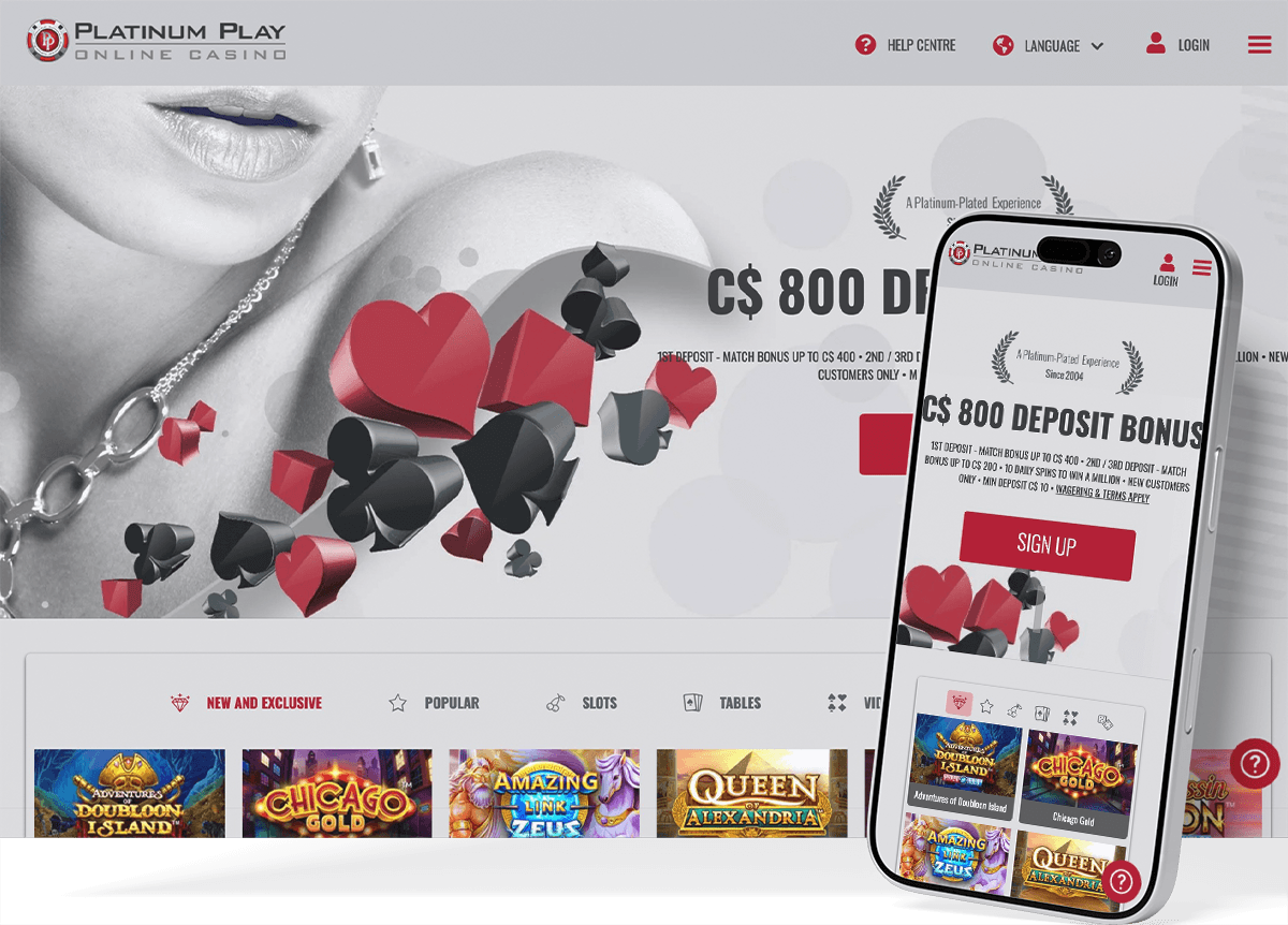Platinum Play Casino screenshot