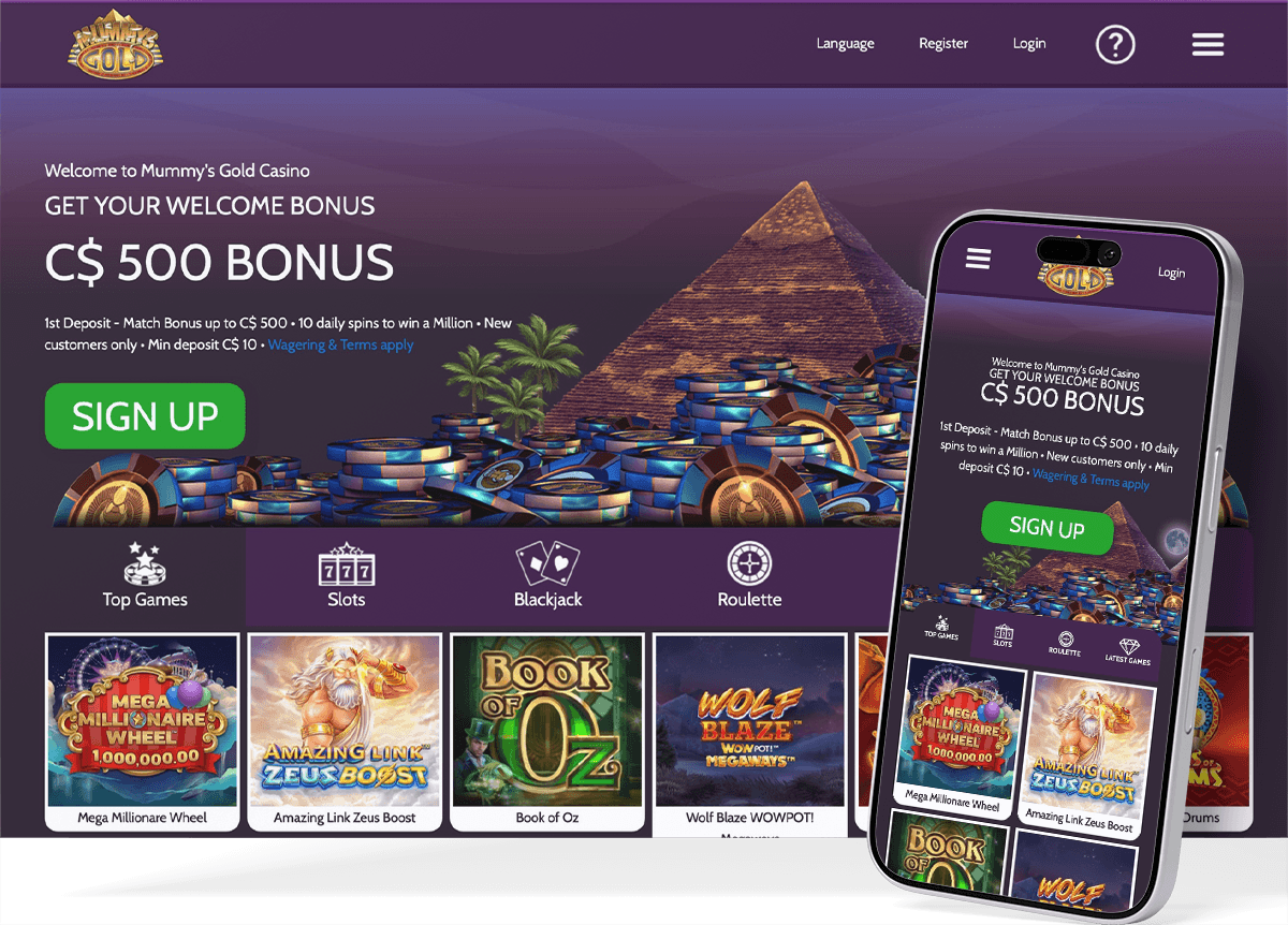 Mummys Gold Casino screenshot