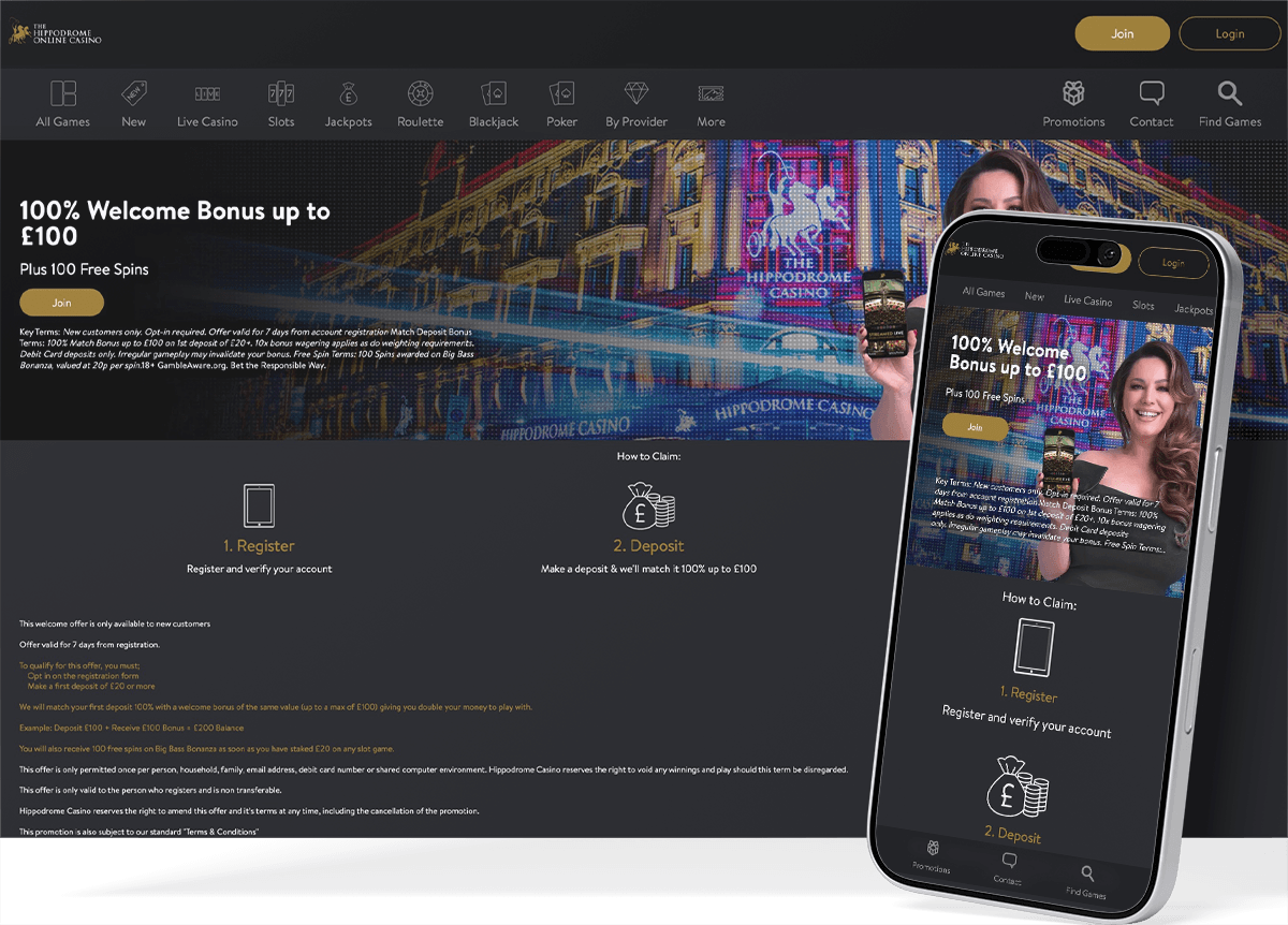 Hippodrome Online Casino screenshot
