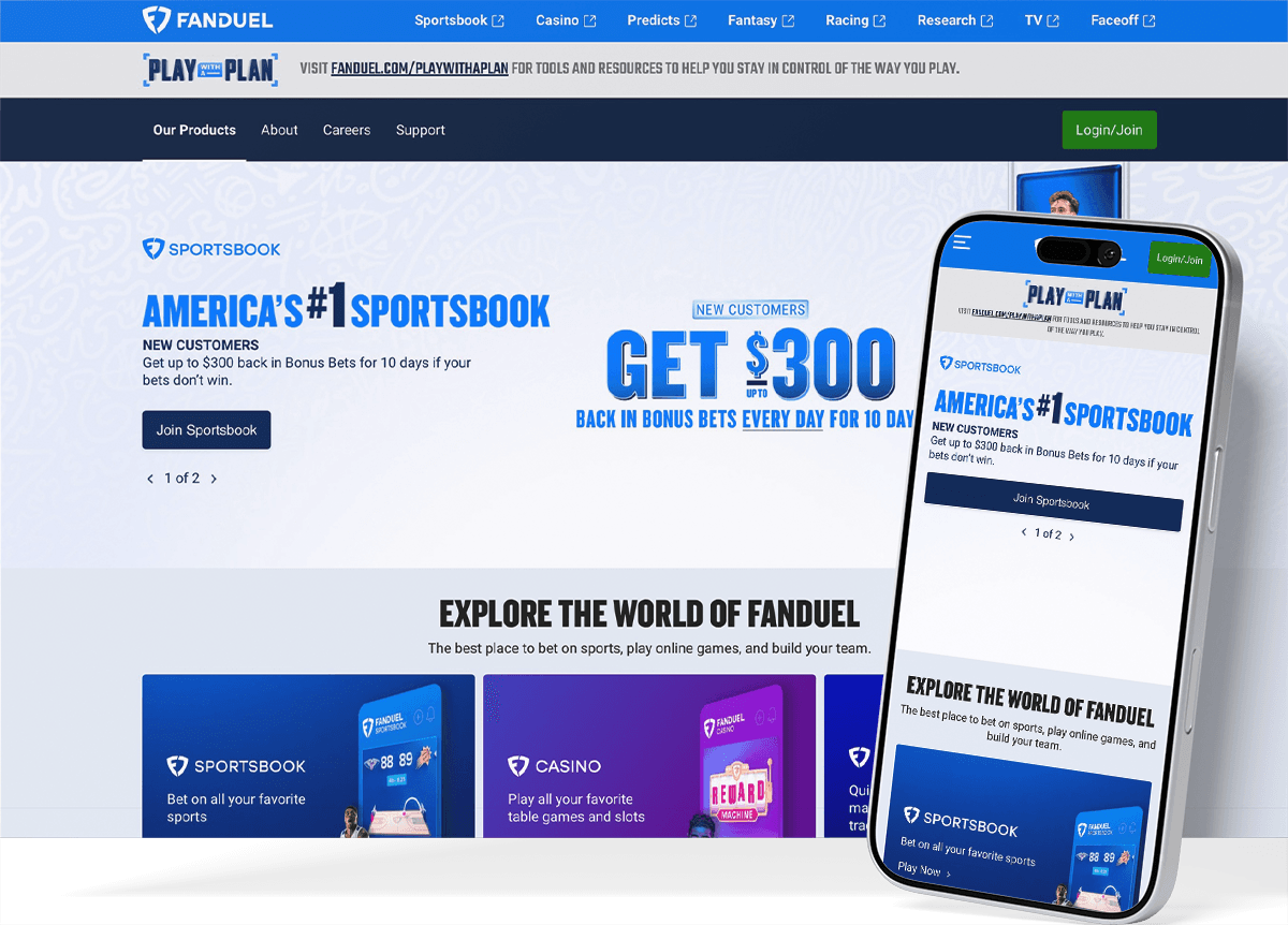 FanDuel screenshot