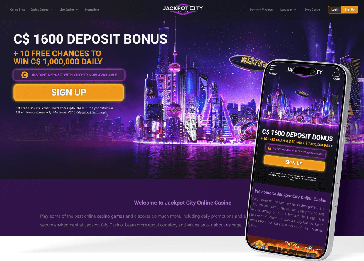 JackpotCity Casino screenshot