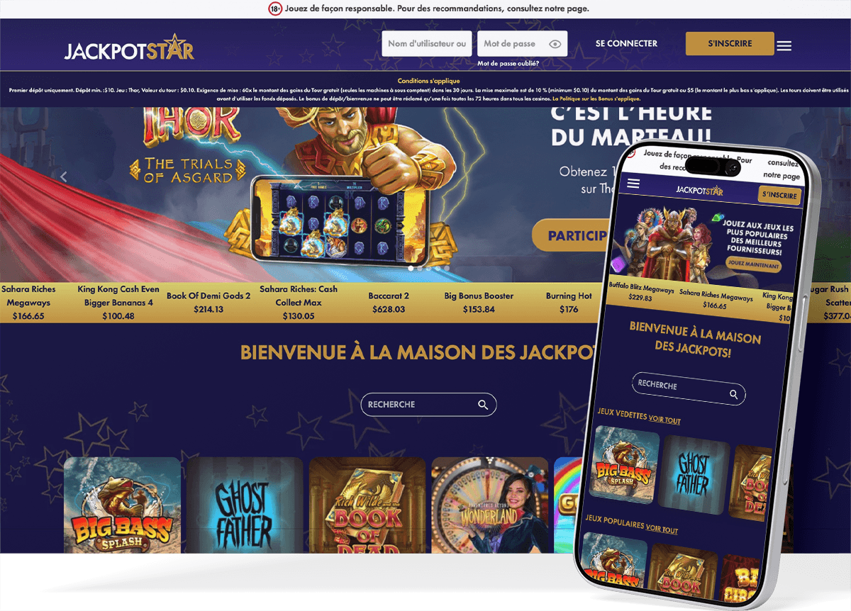 JackpotStar Casino screenshot